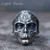 Vampire Skull Ring(Vampire Skull Ring 316l Stainless Steel Durable) -Crewskull 2022 NEW Men s 316L stainless steel rings decorative pattern skull ring for teens gothic punk