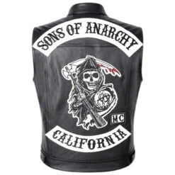 Sons Of Anarchy Sleeveless Jacket(Sons Of Anarchy Sleeveless Leather Jacket) -Crewskull Sons of Anarchy Classical Motorcycle Biker Leather Vest Men Genuine Leather Sleeveless Jackets REAL Cowhide Motorcade.jpg 640x640 5ce56a33 e856 477a 9d83 e8ff6df193a0