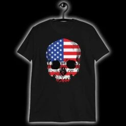 American Flag Skull T Shirt(American Flag Skull T Shirt)