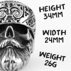 Bandana Beard Skull Ring(Bandana Beard Skull Ring) -Crewskull bandana beard skull ring 856
