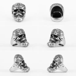 Bandana Beard Skull Ring(Bandana Beard Skull Ring) -Crewskull bandana beard skull ring 892