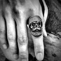 Beanie Beard Skull Ring(Beanie Beard Skull Ring) -Crewskull beanie beard skull ring 184