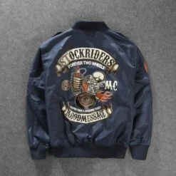 Biker Bomber Jacket(Biker Bomber Jacket) -Crewskull biker bomber jacket 382