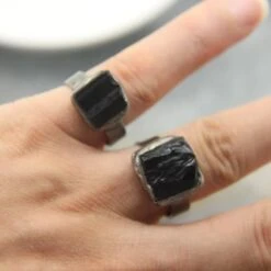 Black Quartz Ring(Black Quartz Ring) -Crewskull black quartz ring 795