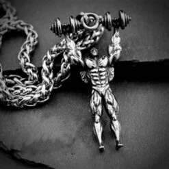 Bodybuilder Necklace(Bodybuilder Necklace) -Crewskull bodybuilder necklace 545