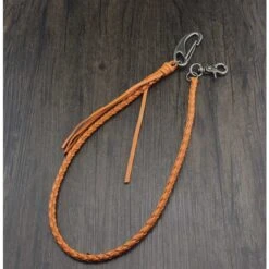 Braided Leather Wallet Chain(Braided Leather Wallet Chain) -Crewskull braided leather wallet chain 746