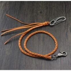 Braided Leather Wallet Chain(Braided Leather Wallet Chain) -Crewskull braided leather wallet chain 798