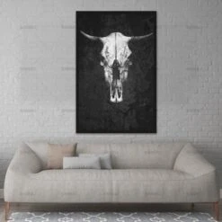 Bull Skull Painting(Bull Skull Painting) -Crewskull bull skull painting 448