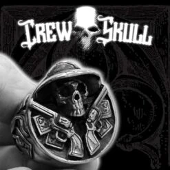 Cowboy Double Gun Skull Ring(Cowboy Double Gun Skull Ring) -Crewskull cowboy double gun skull ring 599
