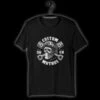 Custom Motors (Biker Skull Shirt)(Custom Motors Biker Skull Shirt) -Crewskull custom motors biker skull shirt 282