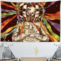Digital Skull Tapestry(Digital Skull Tapestry) -Crewskull digital skull tapestry 221