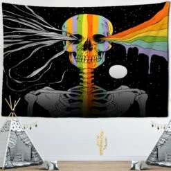 Digital Skull Tapestry(Digital Skull Tapestry)