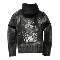 Ghost Rider (Skull Leather Jacket)(Ghost Rider Skull Leather Jacket) -Crewskull ghost rider skull leather jacket 252