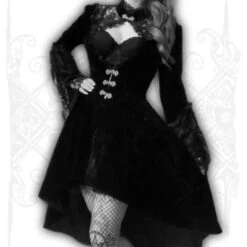 Gothic Lolita Dress - Victorian Style Fit And Flare Mini Dress(Gothic Lolita Dress)
