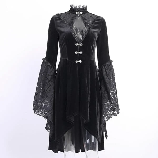 Gothic Lolita Dress - Victorian Style Fit And Flare Mini Dress(Gothic Lolita Dress) 7 Gothic Lolita Dress - Victorian Style Fit And Flare Mini Dress(Gothic Lolita Dress) - Image 5