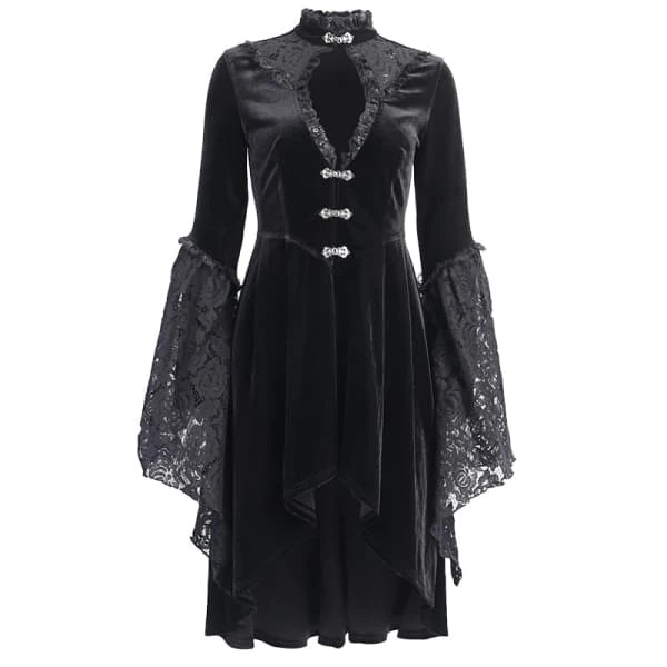 Gothic Lolita Dress - Victorian Style Fit And Flare Mini Dress(Gothic Lolita Dress) 9 Gothic Lolita Dress - Victorian Style Fit And Flare Mini Dress(Gothic Lolita Dress) - Image 7