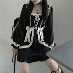 Gothic Maid Dress(Gothic Maid Dress) -Crewskull gothic maid dress 880