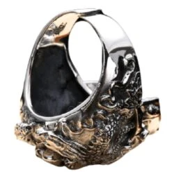Gothic Silver Skull Head Ring(Gothic Silver Skull Head Ring) -Crewskull gothic silver skull ring 582