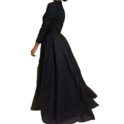 Gothic Victorian Dress - Elegant Floor-Length Satin Gown(Gothic Victorian Dress) 10 Gothic Victorian Dress - Elegant Floor-Length Satin Gown(Gothic Victorian Dress) -Crewskull gothic victorian dress 376