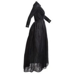 Gothic Victorian Dress - Elegant Floor-Length Satin Gown(Gothic Victorian Dress) 13 Gothic Victorian Dress - Elegant Floor-Length Satin Gown(Gothic Victorian Dress) -Crewskull gothic victorian dress 435