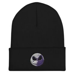 Jack Skellington Beanie - 100% Turbo Acrylic, Hypoallergenic(Jack Skellington Beanie) -Crewskull jack skellington beanie 593