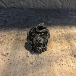 LION & SNAKE RING(Lion Snake Ring) -Crewskull lion snake ring 764
