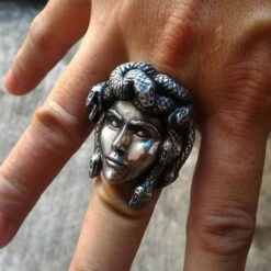 Medusa Ring(Mythical Medusa Ring) -Crewskull medusa ring 321