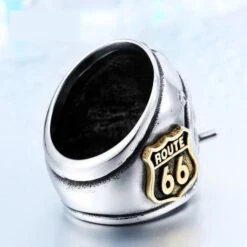 Old School Biker Ring(Old School) -Crewskull old school biker ring 683