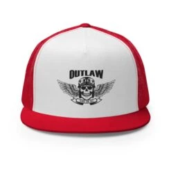 Outlaw Skull Trucker Cap(Outlaw Skull Trucker Cap) -Crewskull outlaw skull trucker cap 843