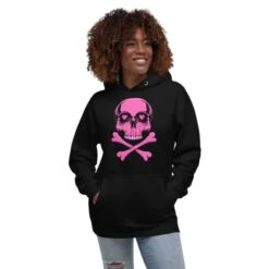 Pink Skull Hoodie(Pink Skull Hoodie) -Crewskull pink skull hoodie 372