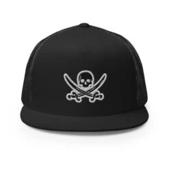 Pirate Skull Trucker Cap(Pirate Skull Trucker Cap) -Crewskull pirate skull trucker cap 544