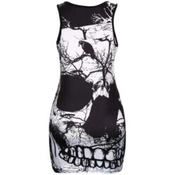 Printed Skull Dress(Cheap Skull Dresses) 13 Printed Skull Dress(Cheap Skull Dresses) -Crewskull printed skull dress 436