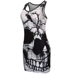 Printed Skull Dress(Cheap Skull Dresses) 15 Printed Skull Dress(Cheap Skull Dresses) -Crewskull printed skull dress 587