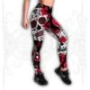 Red Sugar Skull Leggings(Red Sugar Skull Leggings) -Crewskull red sugar skull leggings