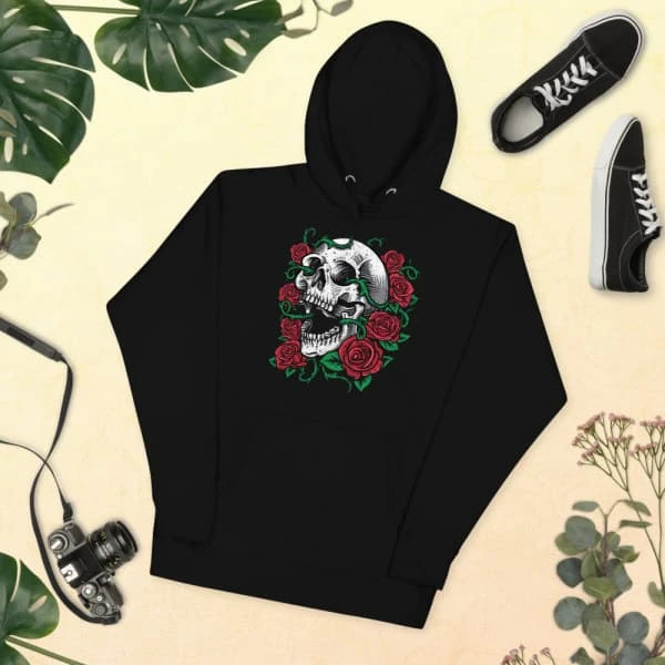 Rose Skull Hoodie(Rose Skull Hoodie) 7 Rose Skull Hoodie(Rose Skull Hoodie) - Image 5