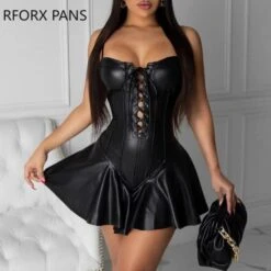 Sexy Gothic Dress(Sexy Gothic Mini Dress) -Crewskull sexy gothic dress 763