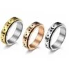Silver And Gold Spinner Rings(Silver And Gold Spinner Rings) -Crewskull silver and gold spinner rings 728