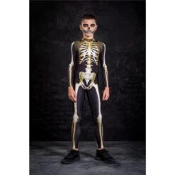 Skeleton Family Costume(Skeleton Jumpsuit Costume For Adult Kids Male Female) -Crewskull skeleton family costume 207