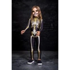 Skeleton Family Costume(Skeleton Jumpsuit Costume For Adult Kids Male Female) -Crewskull skeleton family costume 394