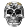 Skull Biker Silver Ring(Skull Biker Ring 1) -Crewskull skull biker silver ring 352