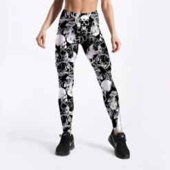 Skull Gym Leggings(Skull Gym Leggings) -Crewskull skull gym leggings 411