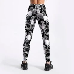 Skull Gym Leggings(Skull Gym Leggings) -Crewskull skull gym leggings 704