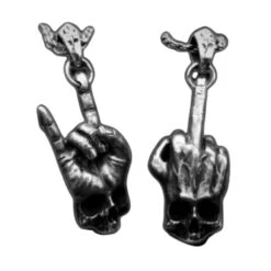 Skull Hand Necklace "Middle Finger"(Skull Hand Necklace Middle Finger) -Crewskull skull hand necklace middle finger 572
