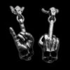 Skull Hand Necklace "Middle Finger"(Skull Hand Necklace Middle Finger)