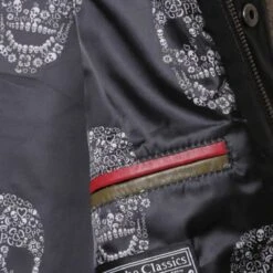 Skull Leather Bomber Jacket(Skull Leather Bomber Jacket) -Crewskull skull leather bomber jacket 392