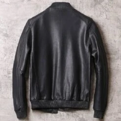 Skull Leather Bomber Jacket(Skull Leather Bomber Jacket) -Crewskull skull leather bomber jacket 450