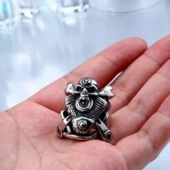 Skull Motor Ring(Skull Motor) -Crewskull skull motor ring 643