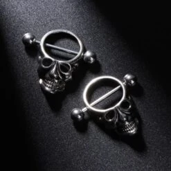 Skull Nipple Ring(Skull Nipple Ring) -Crewskull skull nipple ring 569