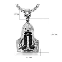 Skull Pray Necklace(Skull Pray Necklace) -Crewskull skull pray necklace 987