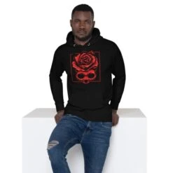 Skull Rose Hoodie(Skull Rose Hoodie) -Crewskull skull rose hoodie 391